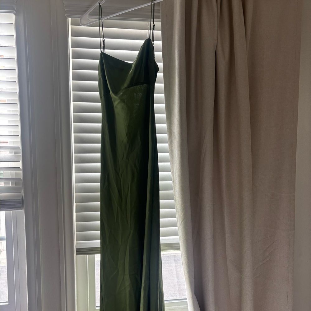 Abercrombie Green Satin Dress